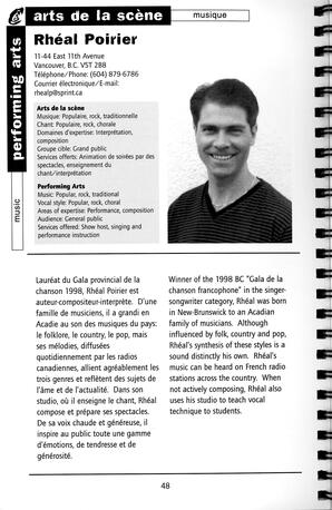   RÉPERTOIRE DES RESSOURCES CULTURELLES, 1999-2001   , page 50