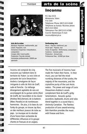   RÉPERTOIRE DES RESSOURCES CULTURELLES, 1999-2001   , page 43