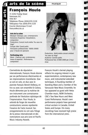   RÉPERTOIRE DES RESSOURCES CULTURELLES, 1999-2001   , page 42