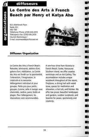   RÉPERTOIRE DES RESSOURCES CULTURELLES, 1999-2001   , page 20