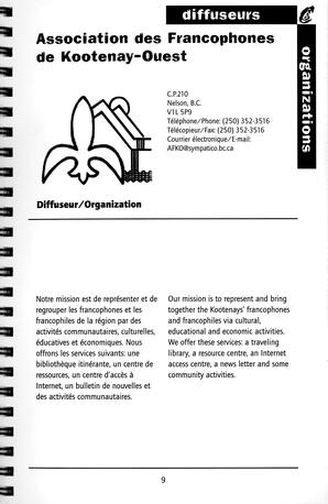   RÉPERTOIRE DES RESSOURCES CULTURELLES, 1999-2001   , page 11