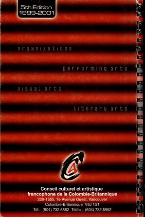   RÉPERTOIRE DES RESSOURCES CULTURELLES, 1999-2001   , page 106