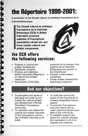   RÉPERTOIRE DES RESSOURCES CULTURELLES, 1999-2001   , page 105