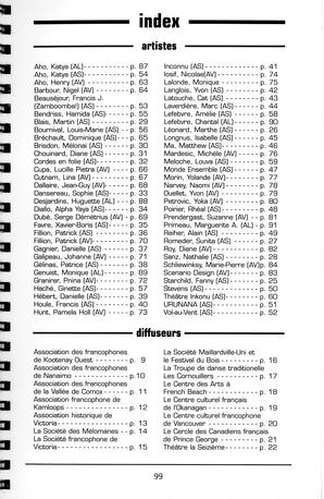   RÉPERTOIRE DES RESSOURCES CULTURELLES, 1999-2001   , page 101