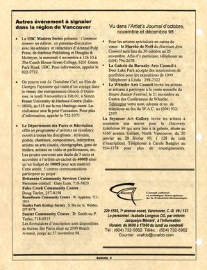   RÉPERTOIRE DES RESSOURCES CULTURELLES, 1998   , page 2