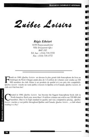   RÉPERTOIRE DES RESSOURCES CULTURELLES, 1997-1999   , page 96