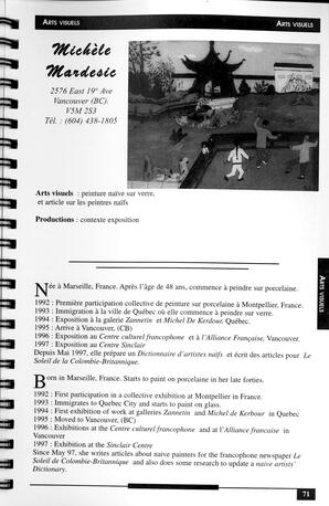  RÉPERTOIRE DES RESSOURCES CULTURELLES, 1997-1999   , page 73