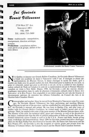   RÉPERTOIRE DES RESSOURCES CULTURELLES, 1997-1999   , page 7