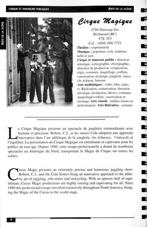   RÉPERTOIRE DES RESSOURCES CULTURELLES, 1997-1999   , page 6