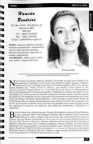   RÉPERTOIRE DES RESSOURCES CULTURELLES, 1997-1999   , page 37