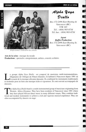   RÉPERTOIRE DES RESSOURCES CULTURELLES, 1997-1999   , page 18