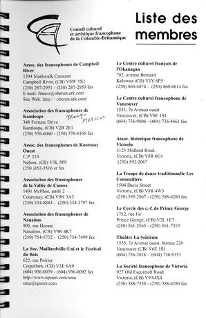   RÉPERTOIRE DES RESSOURCES CULTURELLES, 1997-1999   , page 105