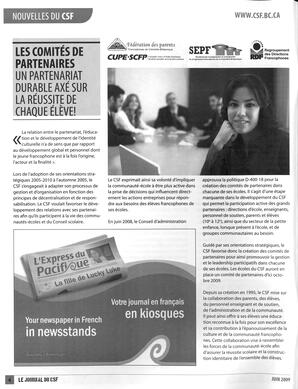   LE JOURNAL DU CSF, 2009   , page 4