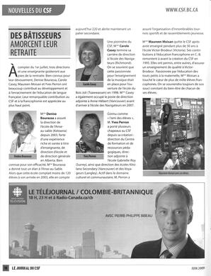   LE JOURNAL DU CSF, 2009   , page 18
