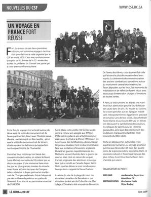   LE JOURNAL DU CSF, 2009   , page 12