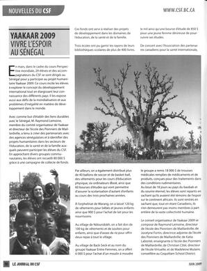  LE JOURNAL DU CSF, 2009   , page 10