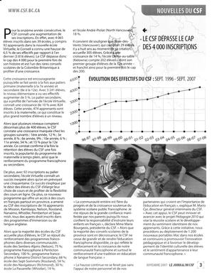   LE JOURNAL DU CSF, 2007   , page 1