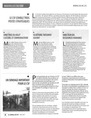   LE JOURNAL DU CSF, 2007   , page 8