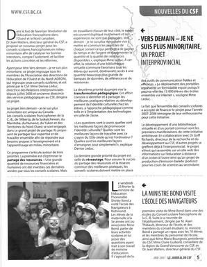   LE JOURNAL DU CSF, 2007   , page 5