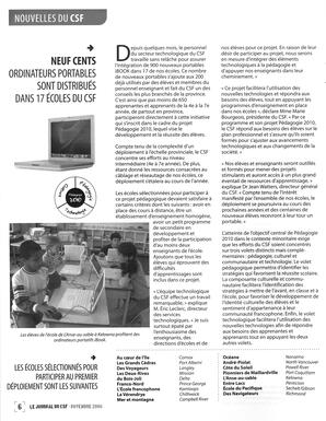   LE JOURNAL DU CSF, 2006   , page 6