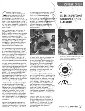   LE JOURNAL DU CSF, 2006   , page 3