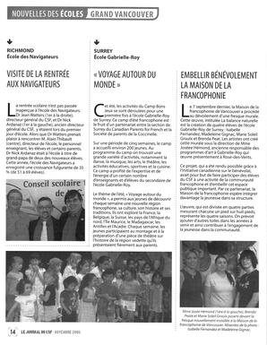   LE JOURNAL DU CSF, 2006   , page 14