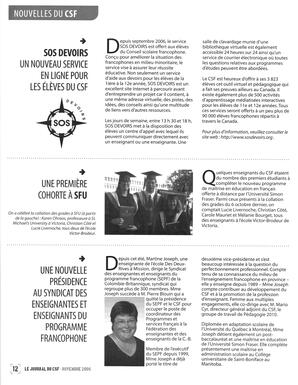   LE JOURNAL DU CSF, 2006   , page 12