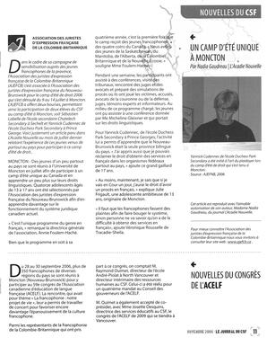   LE JOURNAL DU CSF, 2006   , page 11