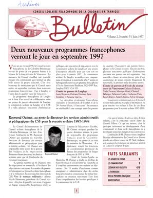   TRANSITION BULLETIN D'INFORMATION, 1997   , page 1