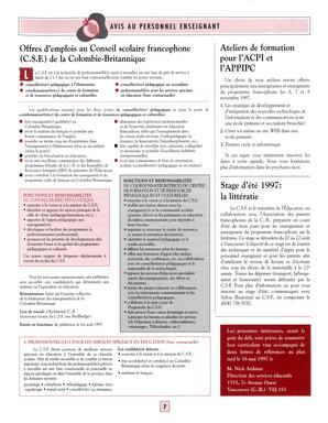   TRANSITION BULLETIN D'INFORMATION, 1997   , page 7