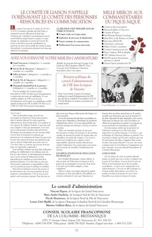   TRANSITION BULLETIN D'INFORMATION, 1996   , page 4