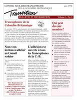 TRANSITION BULLETIN D'INFORMATION, 1996