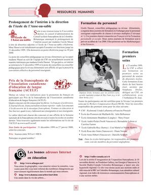   TRANSITION BULLETIN D'INFORMATION, 1999   , page 6