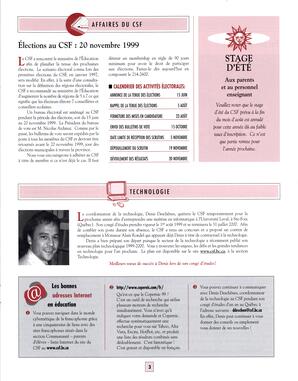   TRANSITION BULLETIN D'INFORMATION, 1999   , page 3