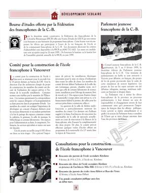   TRANSITION BULLETIN D'INFORMATION, 1999   , page 5