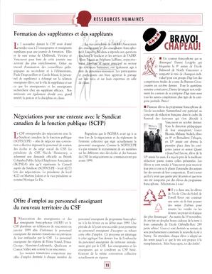   TRANSITION BULLETIN D'INFORMATION, 1998   , page 11