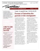TRANSITION BULLETIN D'INFORMATION, 1996