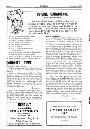   L'APPEL, LE MAGAZINE FRANCO-COLOMBIEN, 1966   , page 8