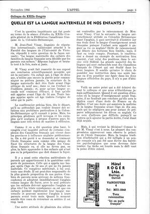   L'APPEL, LE MAGAZINE FRANCO-COLOMBIEN, 1966   , page 5