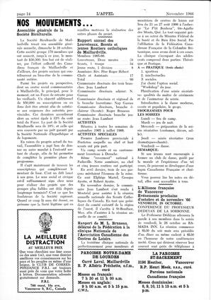   L'APPEL, LE MAGAZINE FRANCO-COLOMBIEN, 1966   , page 14
