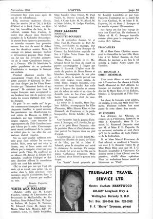   L'APPEL, LE MAGAZINE FRANCO-COLOMBIEN, 1966   , page 13