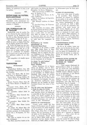   L'APPEL, LE MAGAZINE FRANCO-COLOMBIEN, 1966   , page 11