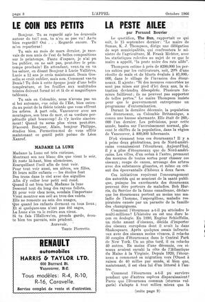  L'APPEL, LE MAGAZINE FRANCO-COLOMBIEN, 1966   , page 8