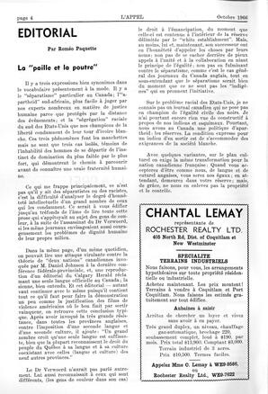   L'APPEL, LE MAGAZINE FRANCO-COLOMBIEN, 1966   , page 4