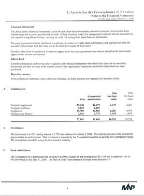   ÉTATS FINANCIERS - EN, 2006   , page 9