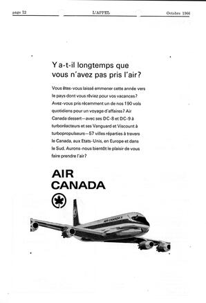   L'APPEL, LE MAGAZINE FRANCO-COLOMBIEN, 1966   , page 12