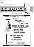 L'APPEL, LE MAGAZINE FRANCO-COLOMBIEN, 1966
