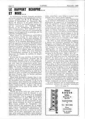   L'APPEL, LE MAGAZINE FRANCO-COLOMBIEN, 1966   , page 6