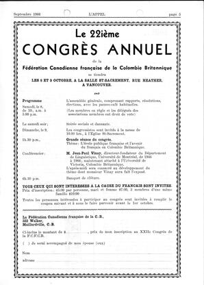   L'APPEL, LE MAGAZINE FRANCO-COLOMBIEN, 1966   , page 5