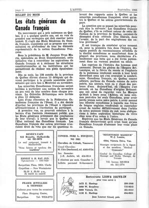  L'APPEL, LE MAGAZINE FRANCO-COLOMBIEN, 1966   , page 2